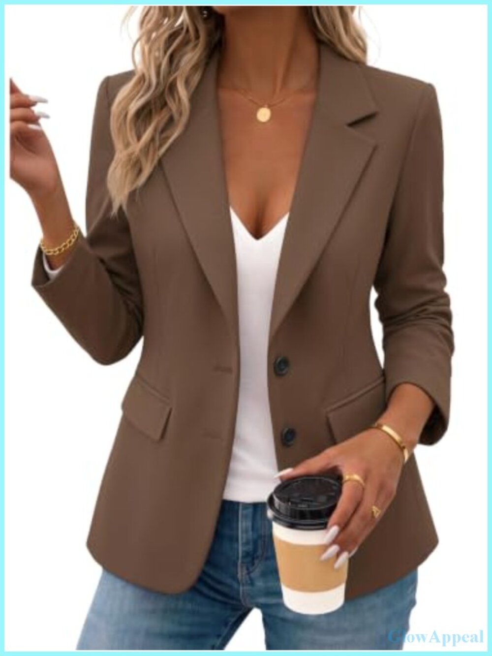 Women's Business Casual Blazer Slim Fitted Lightweight Polyester Spandex Suit